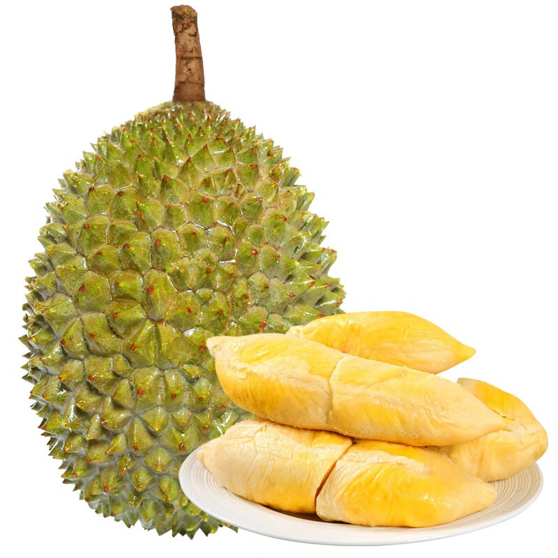 猫宝马来西亚进口带壳（D197）猫山王榴莲 液氮冷冻水果 整果带壳树熟 3.6-4.0斤