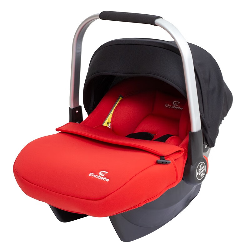 德国怡戈（Ekobebe） 新生婴儿提篮式汽车儿童 0-15个月便携式车载手提篮 宝宝摇篮3C认证 EKO-003 红黑色