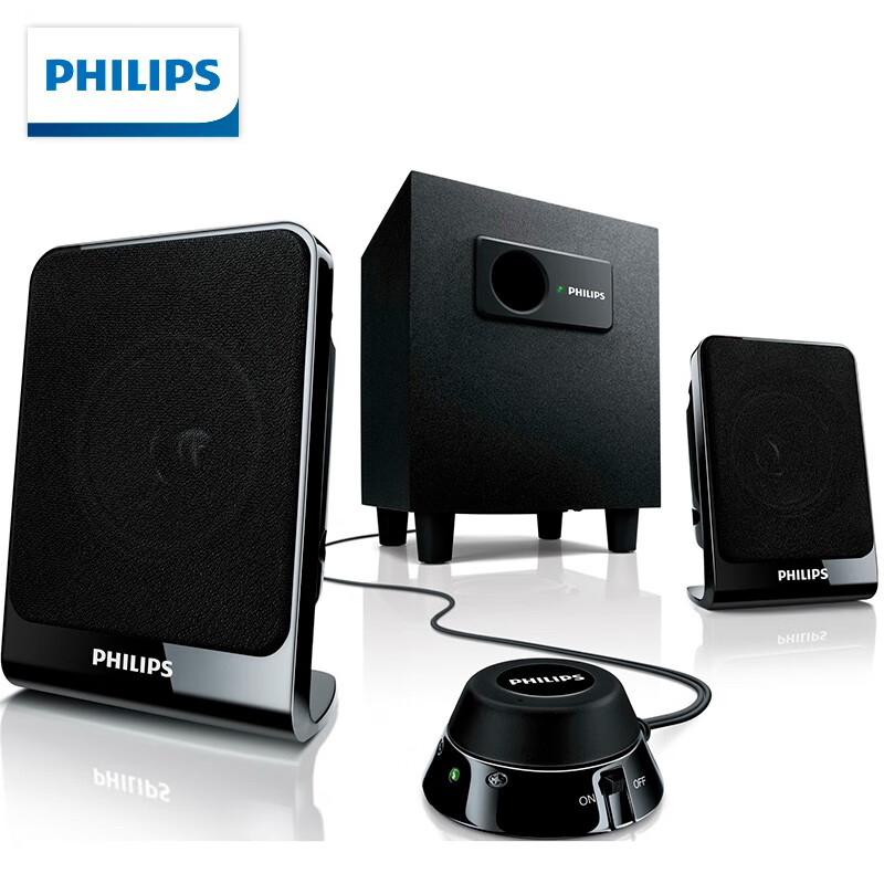 飞利浦（PHILIPS）SPA1312 电脑音箱台式笔记本音响低音炮家用2.1桌面音箱客厅重低音