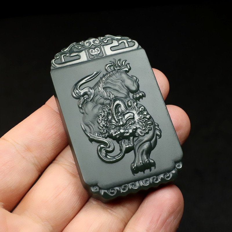 kerla和田玉貔貅玉牌皮休玉吊坠男士玉坠女士玉项链玉石玉挂件 玉石玉