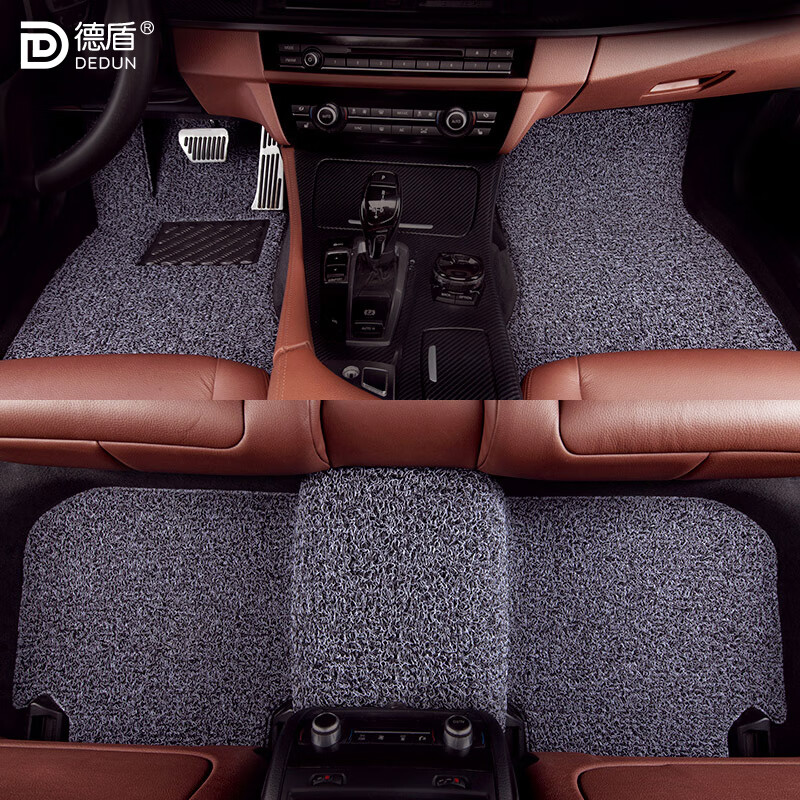 德盾汽车脚垫适用于岚图梦想家MPV商务车专用原车地毯式丝圈地垫压边 黑灰色无味压边款 岚图梦想家（2022款）