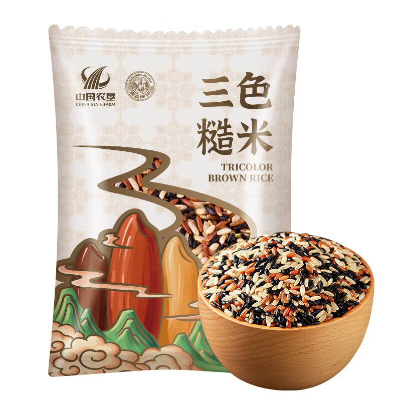 北大荒长粒香大米 东北大米 粳米 家庭装 大米伴侣 500g*1袋 三色米