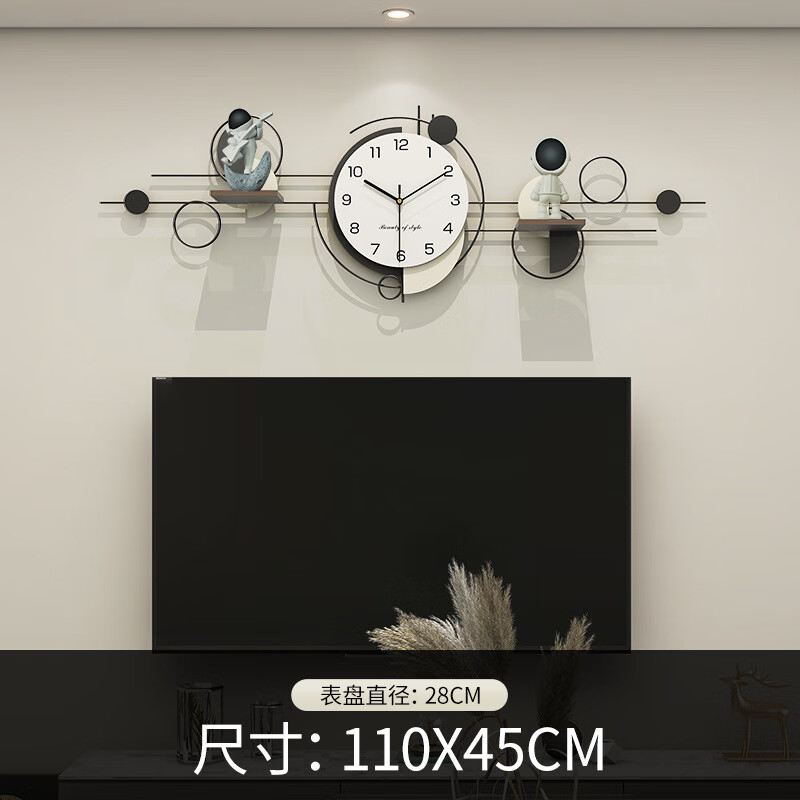 个个熊钟表挂钟客厅约大气新款创意钟装饰静音时钟挂墙石英钟t c577