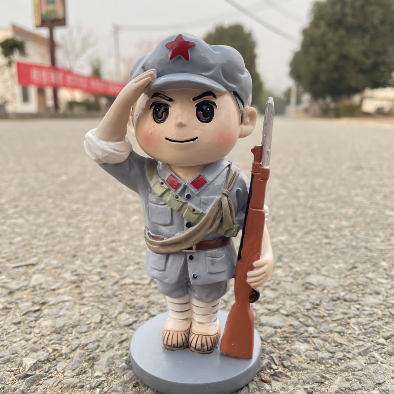 博桐梦红军人娃娃兵哥哥公仔送战友退伍军嫂军恋情侣人偶礼物摆件定制