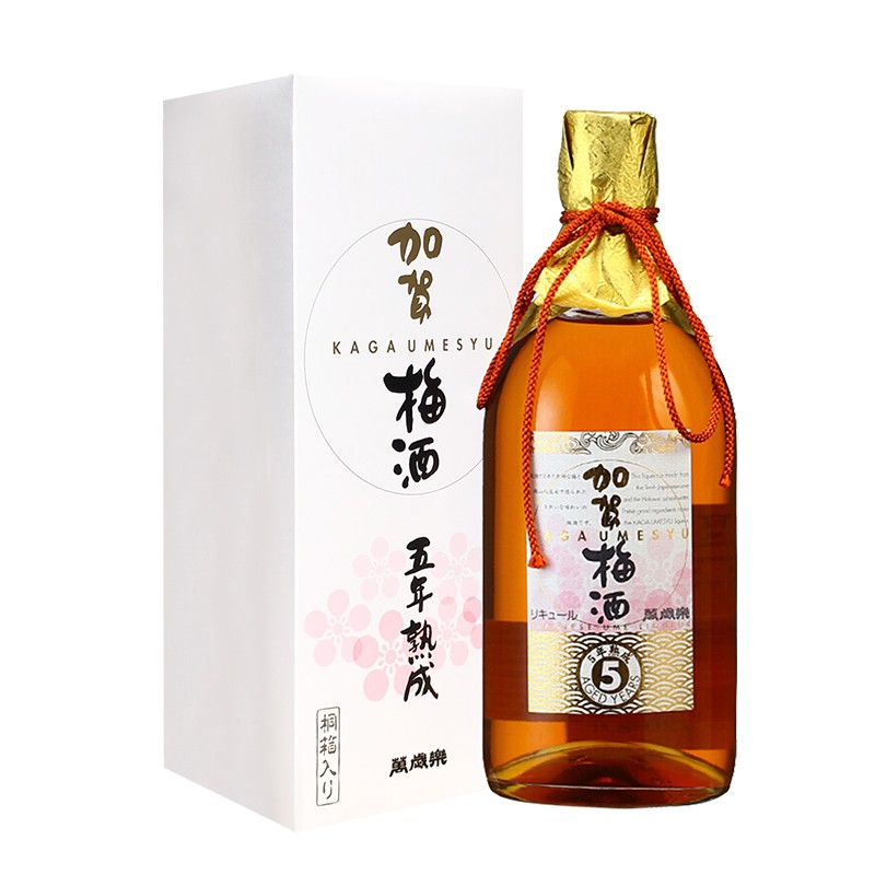 加贺梅酒（KAGA UMESYU） 日本原装进口  女士果酒   万岁乐加贺梅酒五年熟成梅酒 木盒装 720ml