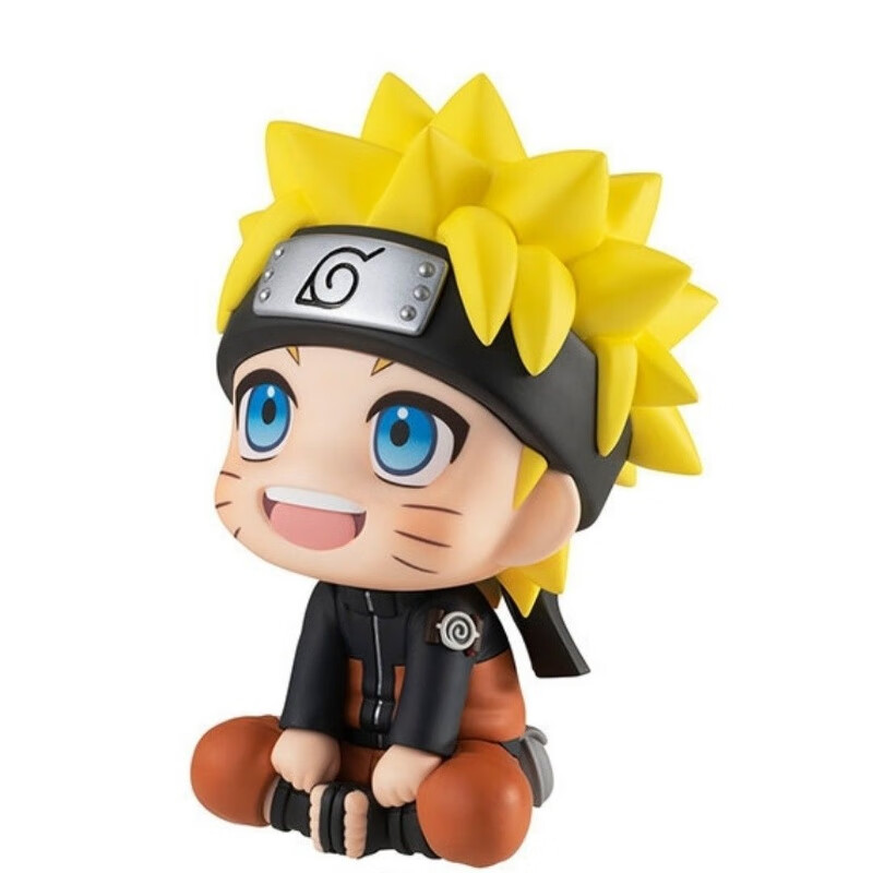 动漫火影忍者手办q版坐姿鸣人卡卡西佐助车载摆件二次元周边 坐姿鸣人