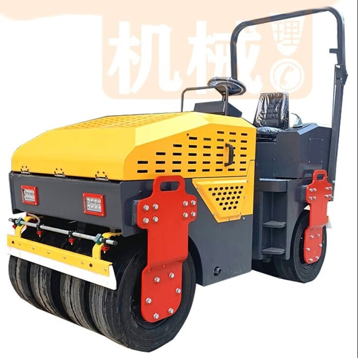 skysea3吨胶轮压路机路面双胶轮压路机沥青砂砾收面胶轮压路机 3吨胶