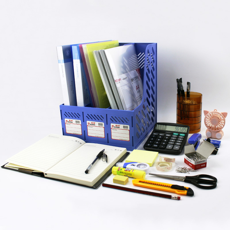 德仕通（dston） 职场必备套装 办公室员工财务多功能办公文具组合 大容量学生桌面文具收纳盒 办公文具10件套装组合