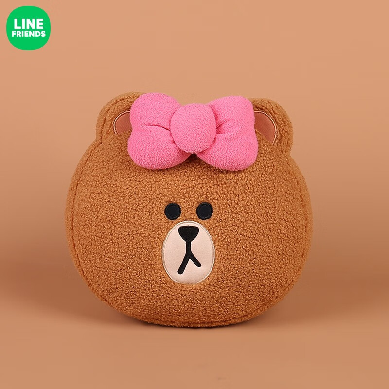 途喜line friends汽车头枕腰靠套装毛绒车用护颈可爱车内靠枕座椅枕头