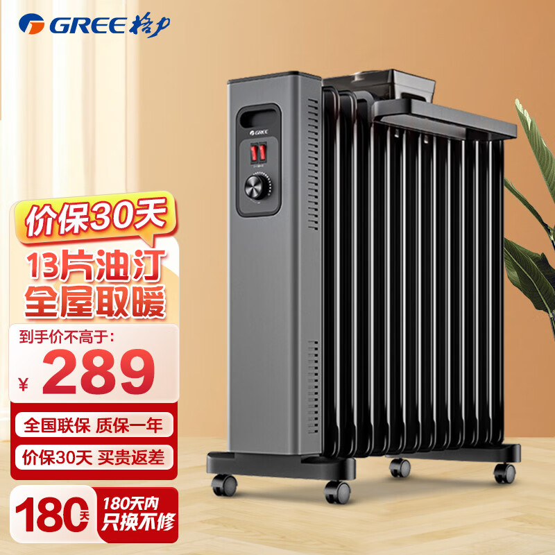 格力（GREE）取暖器家用电油汀电暖器 13片客厅卧室全屋大面积电暖风暖炉NDY22-X6022a