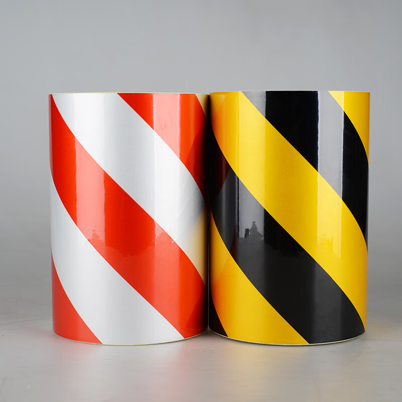 云启格20cm斜条纹反光胶带/黄黑反光膜/工程用反光膜/反光材料/反光