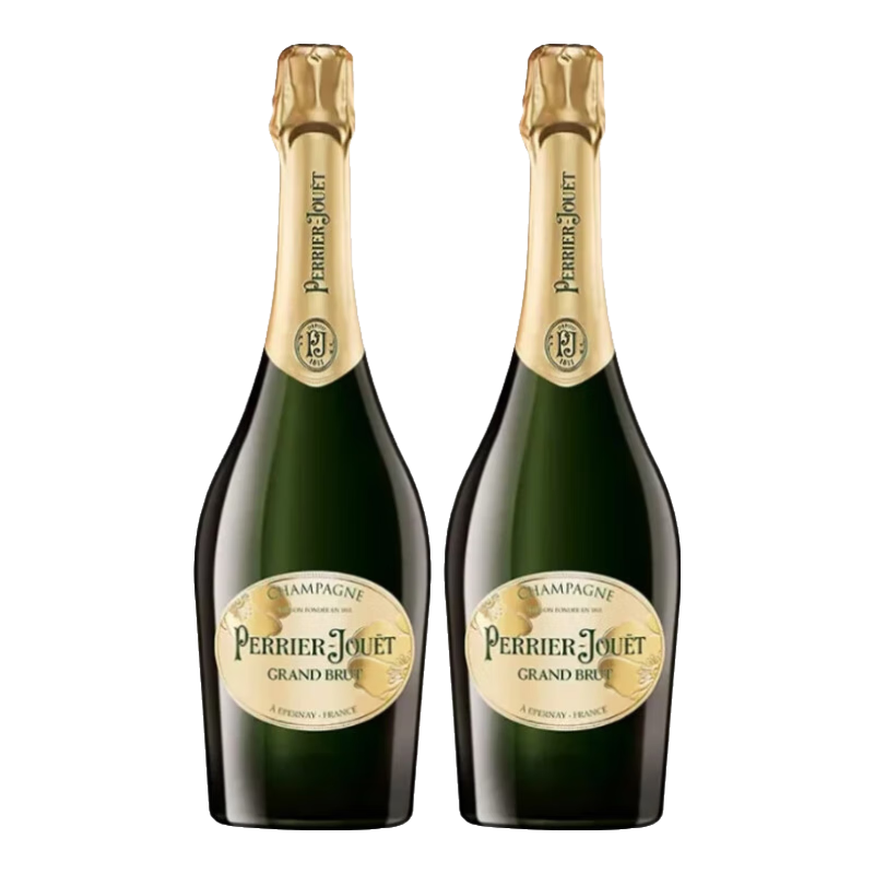 巴黎之花（Perrier Jouet）香檳法國(guó)特級(jí)干型氣泡葡萄酒 原裝原瓶進(jìn)口送禮起泡酒海外直采 巴黎之花特級(jí)干型香檳*2支裝