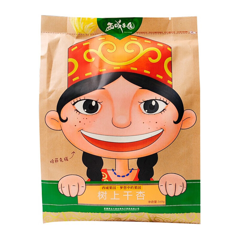 西域果园树上干杏360g袋装伊犁天然吊死杏干小吃零食新疆特产【新疆