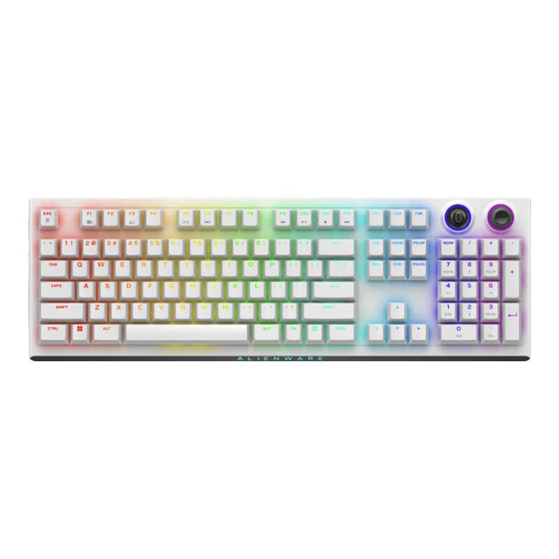 ALIENWARE AURORA外星人电竞机械游戏键盘红轴RGB灯光电脑高端外设 AW920K白色-无线三模-红轴