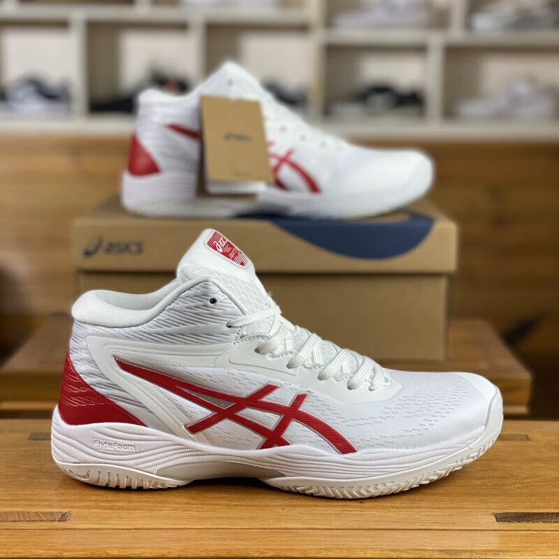 三井寿实战篮球鞋男鞋gelhoopv14缓冲球鞋弹力户外运动鞋女 新白红 36