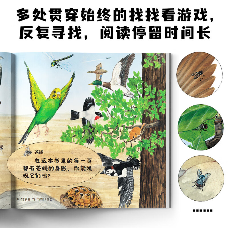 生命的故事 手绘版 400多物种80张翻页 动物世界昆虫朋友大百科自然科学科普绘本自然启蒙全书 3-8岁幼儿园儿童小学生课外阅读