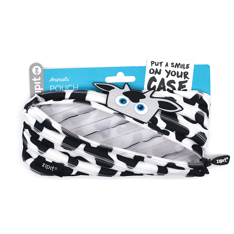 以色列zipit奶牛拉链笔袋创意网红款收纳包杂物化妆包文具袋m 中号m