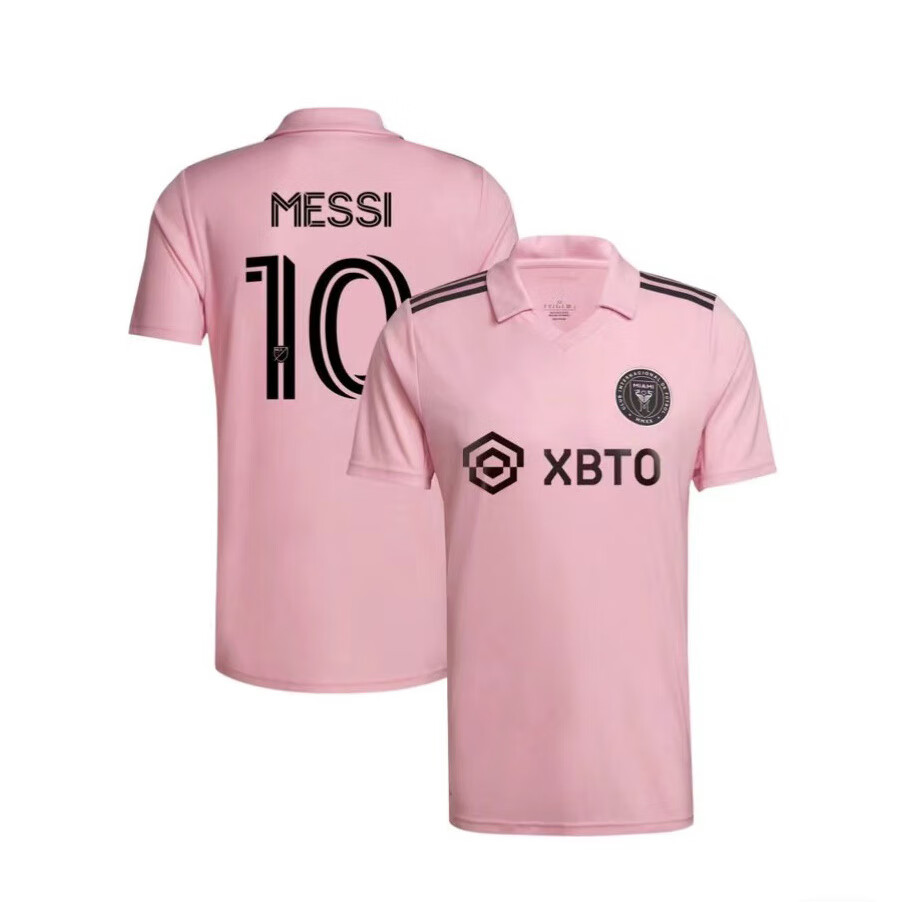 球衣主客场上衣10号梅西美职联球服定制球员球迷版 球员版主场粉色