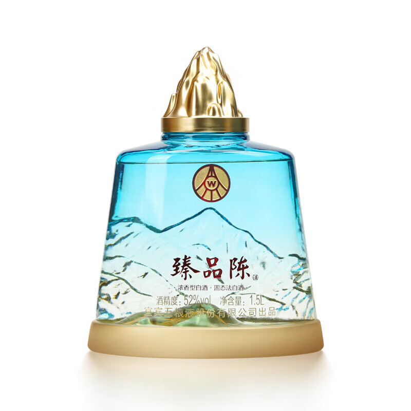 五粮液股份公司出品 浓香型白酒龙年送礼 商务宴席过节团圆酒 52度 1500mL 1坛 臻品陈酒·藏品