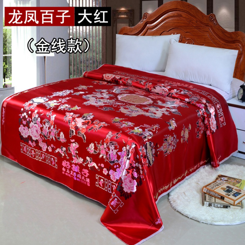 风海有夏 【品质好货】杭州丝绸织锦缎绸缎软缎子被面子结婚庆喜被面