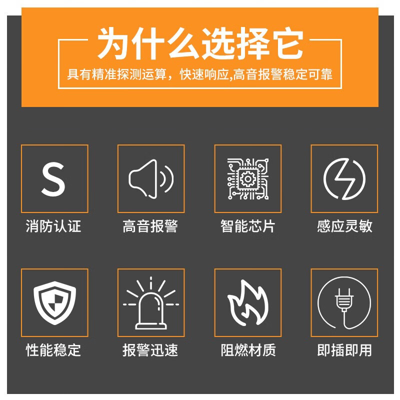 立可安新国标 燃气报警器 天然气报警器家用厨房煤气泄漏自动切断阀 燃气报警器店长推荐款