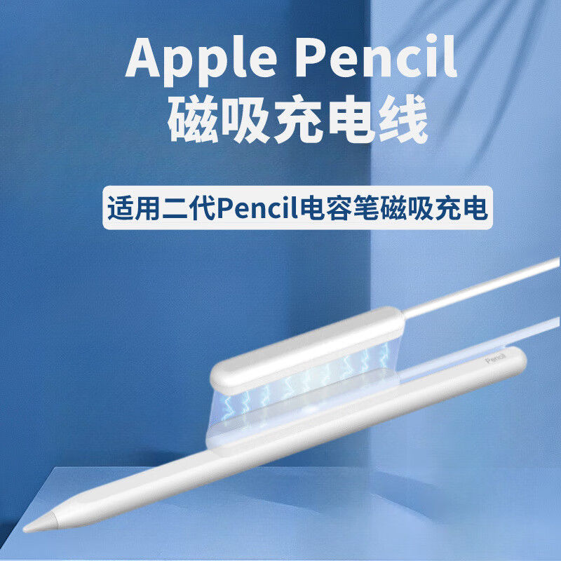 智能力Apple pencil充电棒充电器适用苹果笔一二代磁吸充电线磁力充电闪充触控电容笔无线磁吸附充电线 USB-C苹果笔充电棒