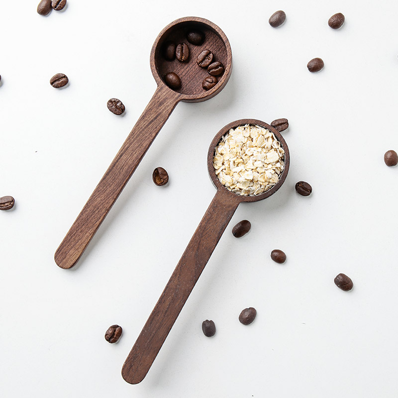 木上 黑胡桃木咖啡计量勺咖啡粉实木定量勺咖啡豆计量匙奶精勺10g 黑胡桃量勺(10g)一个
