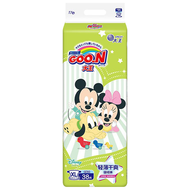 ���ڲ�����������GOO.N��ֽ��� ��ʿ���ᱡ����ֽ��㱦����ʪ��ˬ͸������С�̿� ֽ���XL38Ƭ-��12-17kg��