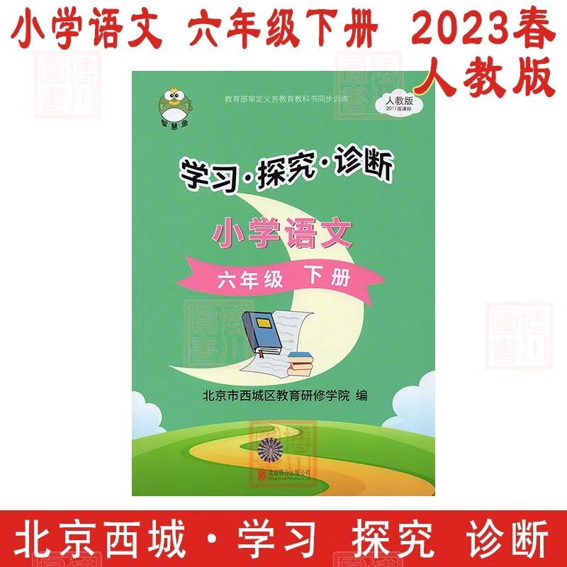 现货2023版23春学习探究诊断 小学语文 6年级六年级下册六下 人教版 北京西城学探诊智慧鱼单元指导练习形成性练习目标测试