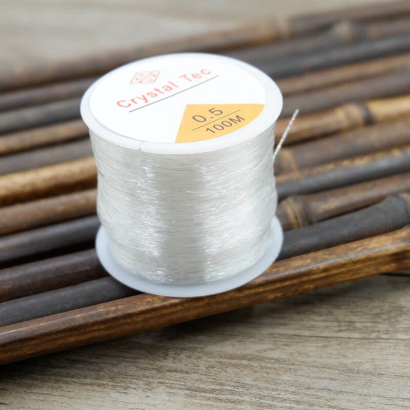 迪旭手串弹力绳牛筋手链线穿珠绳耐磨透明水晶弹力线穿珠子文玩线手串