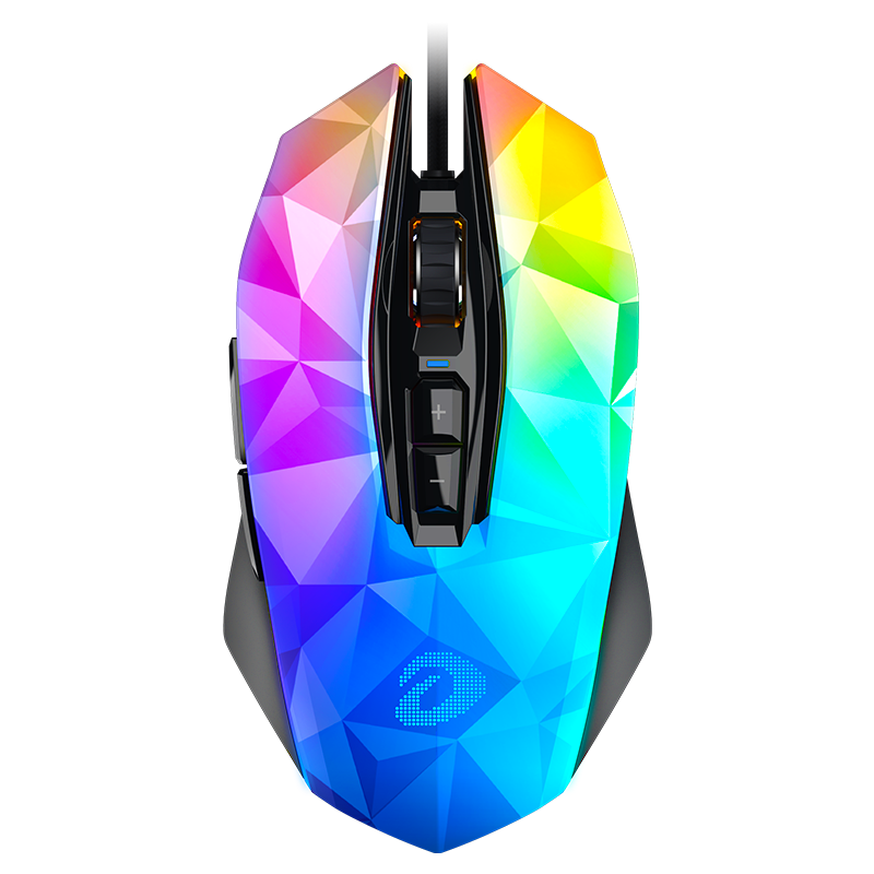 达尔优 em925电竞游戏有线usb鼠标lol吃鸡cf人体工学台式笔记本家用