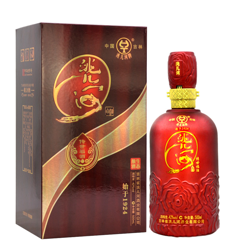 洮儿河传世福酒红福42度纯高粮白酒东北特产粮食酒吉林名酒 42%vol