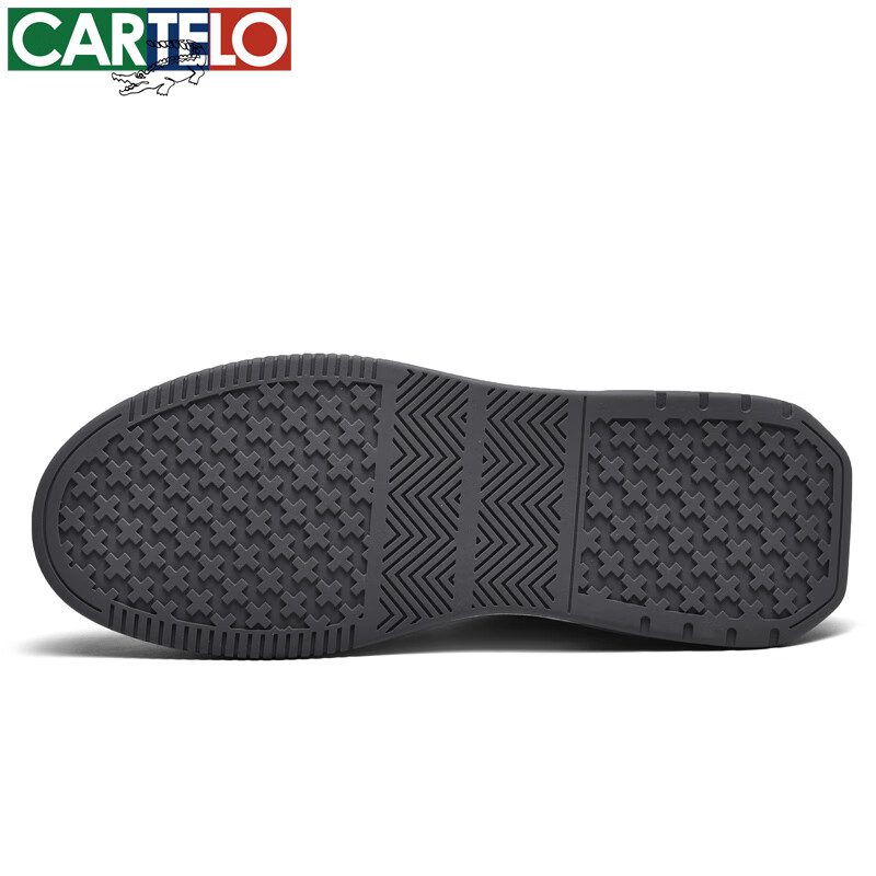 卡帝乐鳄鱼男士休闲鞋春秋季新款运动平底板鞋小白鞋子百搭潮流男鞋 米桔 42