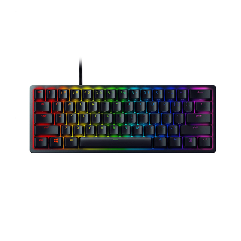 雷蛇（RAZER）Huntsman Mini 60% 有线游戏键盘 迷你游戏键盘RGB照明 20年款 黑色 Clicky Optical Switch