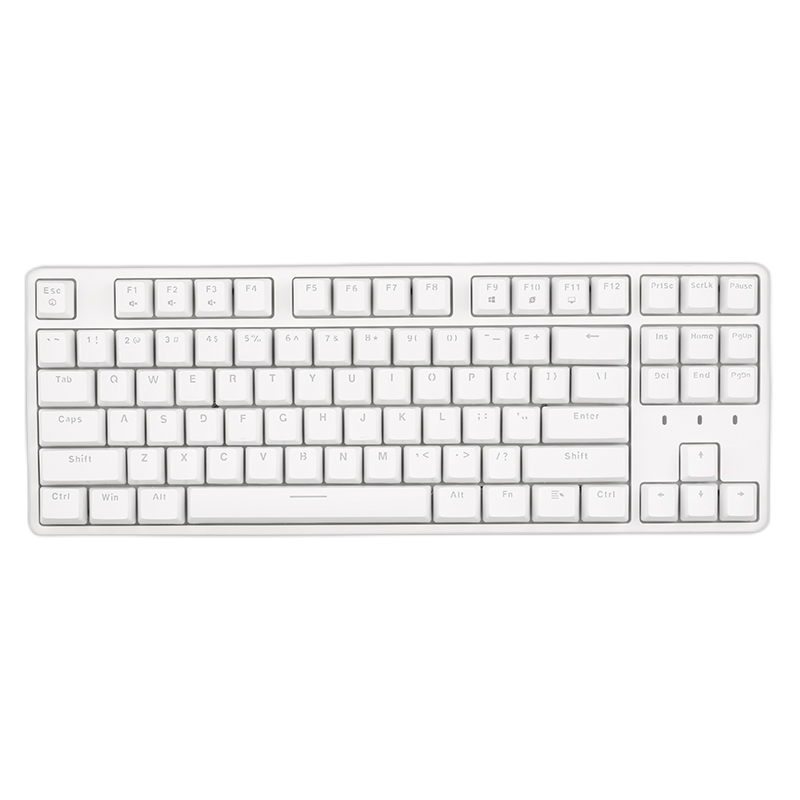irok 艾石头 Fe-87 87键 有线机械键盘 白色 国产红轴 无光