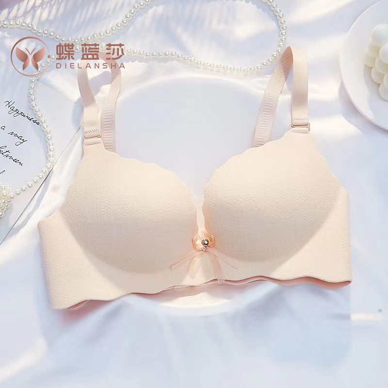 蝶蓝莎小胸AA杯聚拢显大内衣女无痕一片式收副乳调整型无钢圈加厚文胸罩 肤色(单件) 38/85码(AB通杯厚约3CM) 京东折扣/优惠券
