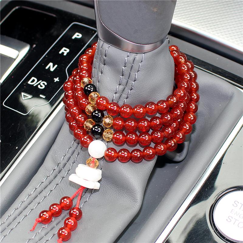 欧鲸(oujing)网红车载汽车挂件手串车内档位珠装饰车档把自动挡感玛瑙