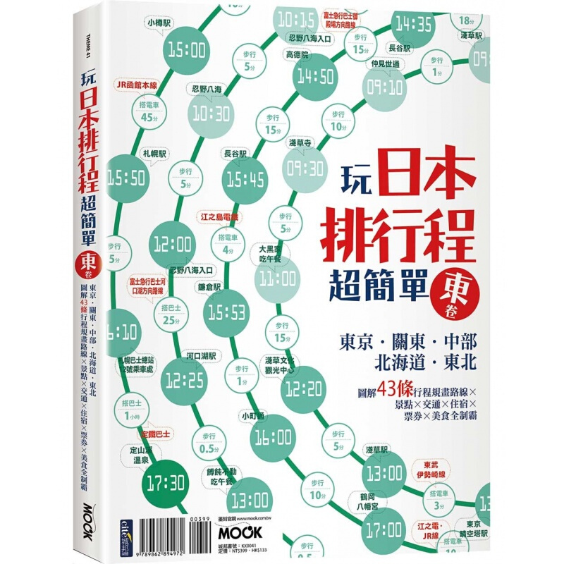 预订台版 玩日本排行程简单东卷东京关东中部北海道东北图解43条旅行路线景点旅游指南旅行