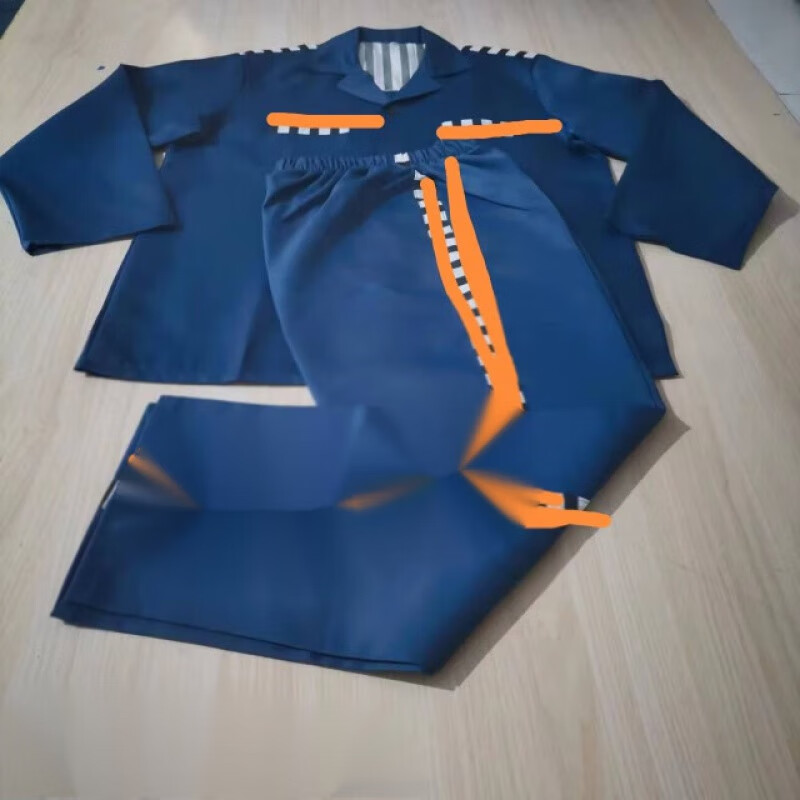 zhouyouyang监狱装 囚服春秋装监狱囚犯衣表演舞台剧演出道具服装 蓝