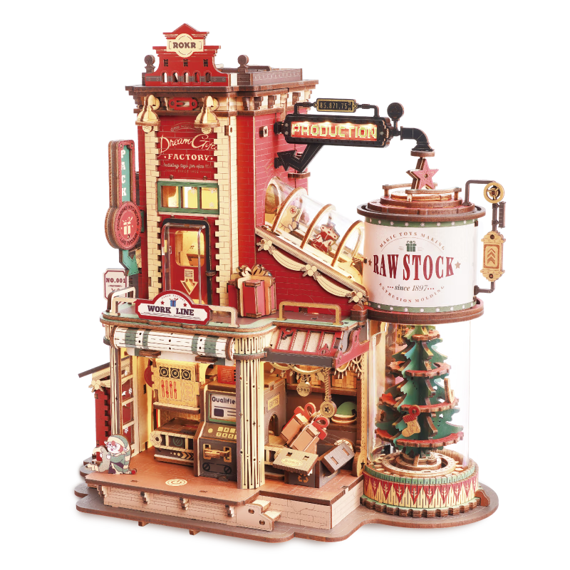 若客（ROKR）礼物工厂 女生生日礼物积木八音盒拼装模型diy手工制作桌面摆件