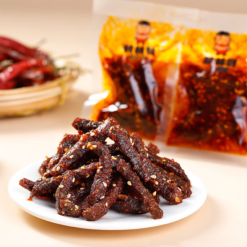 棒棒娃（BBW）麻辣牛肉100g/袋地道川味成都特產(chǎn)牛肉干肉脯零食 1件;