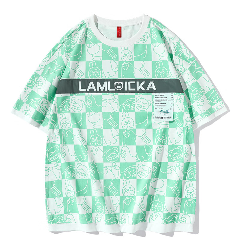 天龙致尊denon supreme短袖t恤男女潮牌2021夏季oversize宽松大码熊猫