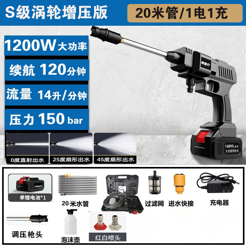 新式电动喷雾器农用无线锂电打药机高压消毒浇花神器充电洗车水枪