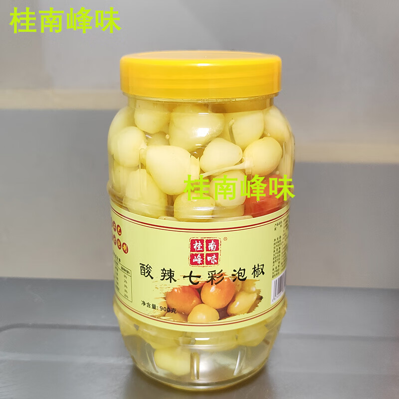桂南峰味泡辣椒七彩泡椒酸辣味五彩椒泡椒甜酸辣菜大瓶广西特产 酸辣