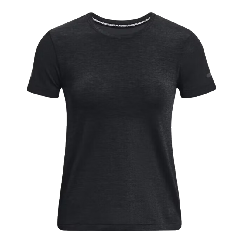 安德玛（UNDERARMOUR）春夏Seamless女子跑步运动短袖T恤1375698 黑色001 S