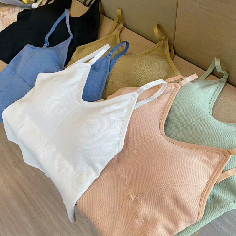 美背文胸裹胸无钢圈温影运动舒适背心 单件-颜色随机(可留言更改颜色)