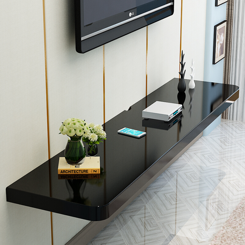 小米石2024新款 电视机柜 悬空墙上客厅电视影视背景墙机顶盒壁挂装饰