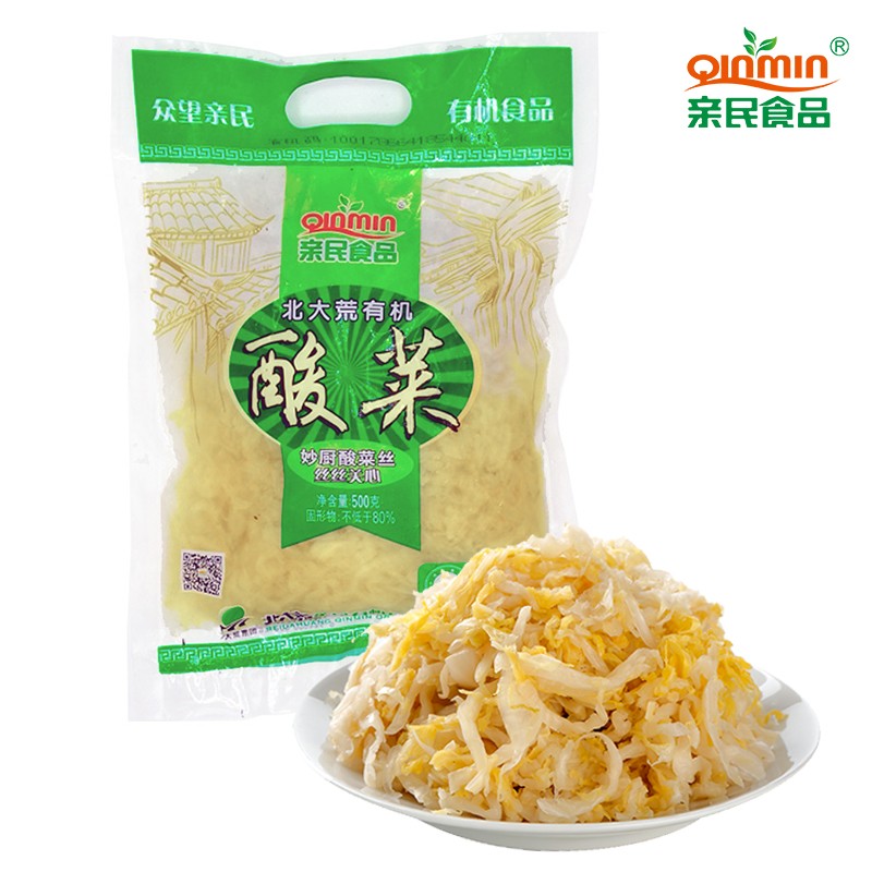 亲民食品（Qinmin）北大荒 有机酸菜丝   500g