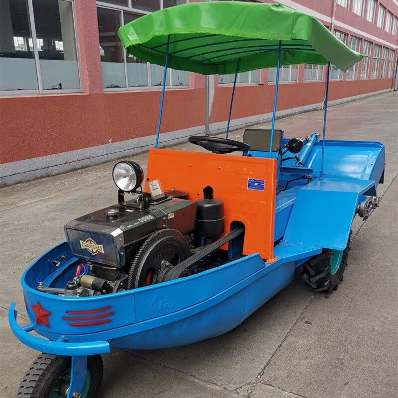 xmsj船式机耕船旋耕机打浆机水田机耕田犁田机乘坐水田旱地 柴油15