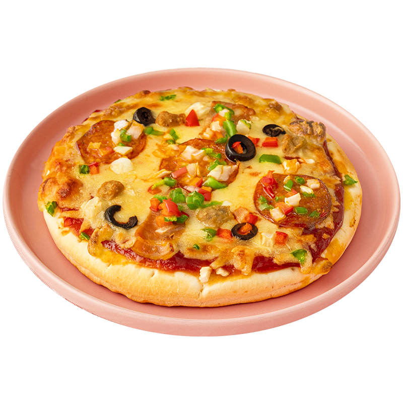 小牛凯西披萨半成品空气炸锅食材儿童早餐 【180g*5盒】培根2+火腿2+烤肉1